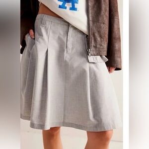 WE THE FREE Suiting Pleated Mini Skirt